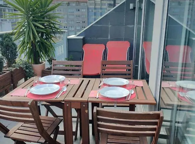Penthouse With Terrace And Views Near Oza's Apartmán